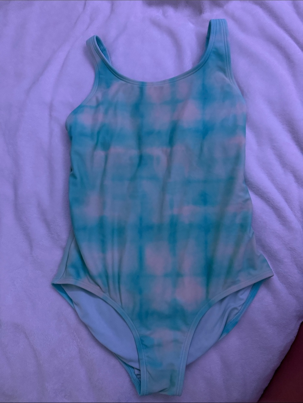 Athleta Aqua Tie-Dye Girls One-Piece Swimsuit